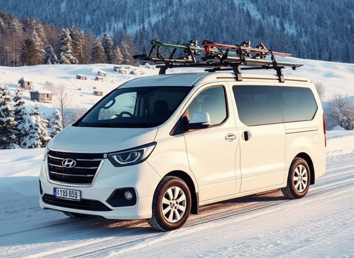 Hyundai H-1 - комфортабельный автомобиль для трансфера Новокузнецк Шерегеш на 6 пассажиров
