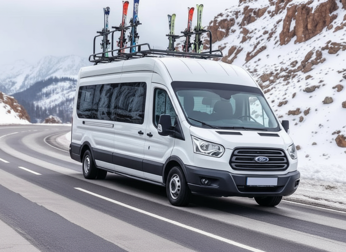 Ford Transit - комфортабельный автомобиль для трансфера Новокузнецк Шерегеш на 18 пассажиров